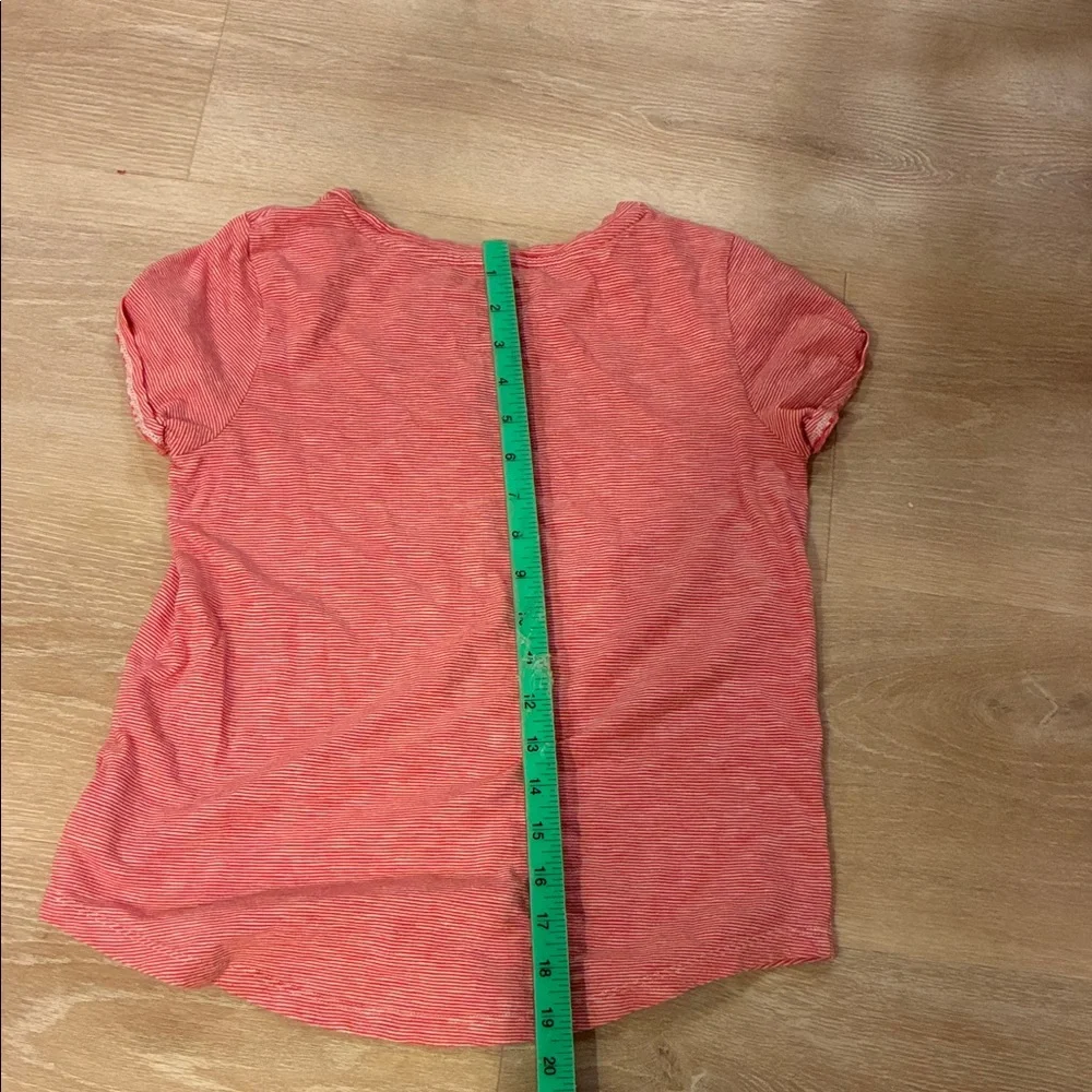 GAP Red Stripe Kids Tee with Shakespeare Quote Worn1x